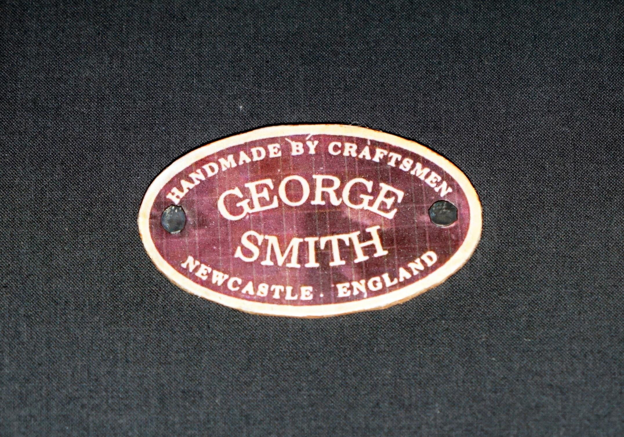 CALZOLAIO OTTOMANO GEORGE SMITH CHELSEA LONDON GRANDE IN PELLE TINTURA A MANO DI MARRONE 2