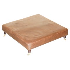 CALZOLAIO OTTOMANO GEORGE SMITH CHELSEA LONDON GRANDE IN PELLE TINTURA A MANO DI MARRONE
