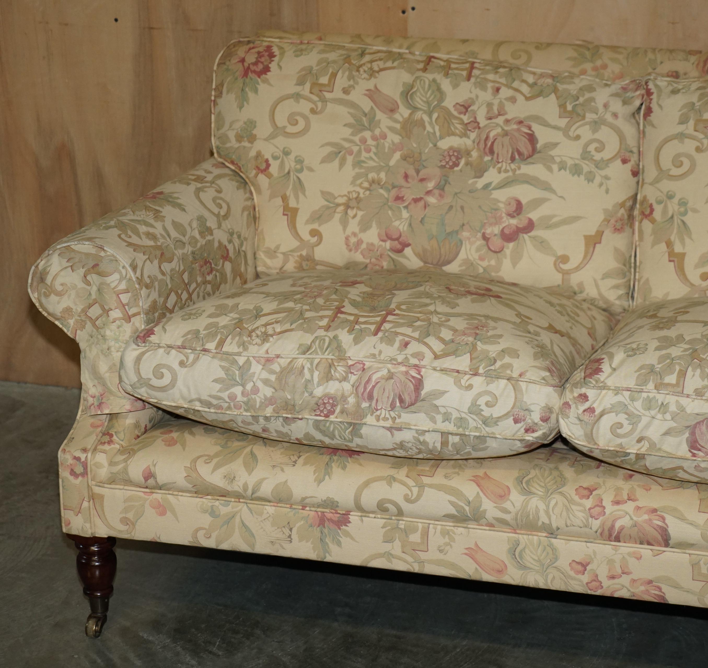 Country GEORGE SMITH CHELSEA TWO SEAT SOFA IN ORIGINAL UPHOLSTERY PART SUiTE For Sale