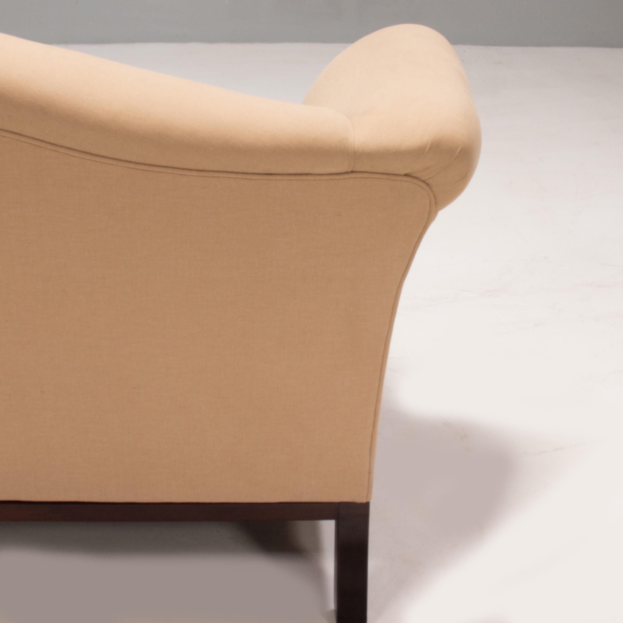 George Smith Chippendale Fixed Seat Cream Fabric Sofa, 2 Seater 2