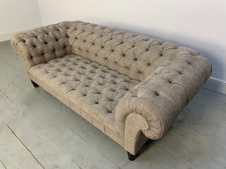 George Smith "Early Victorian Chesterfield " Buttoned Sofa in Linen ...