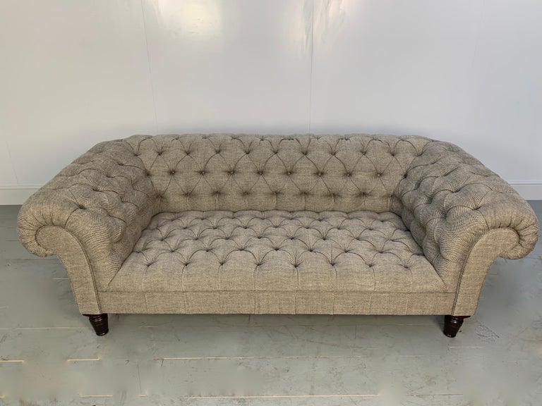 George Smith "Early Victorian Chesterfield " Buttoned Sofa in Linen ...