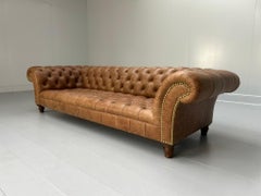 George Smith "Early Victorian Chesterfield " Sofa - In Brown Leather