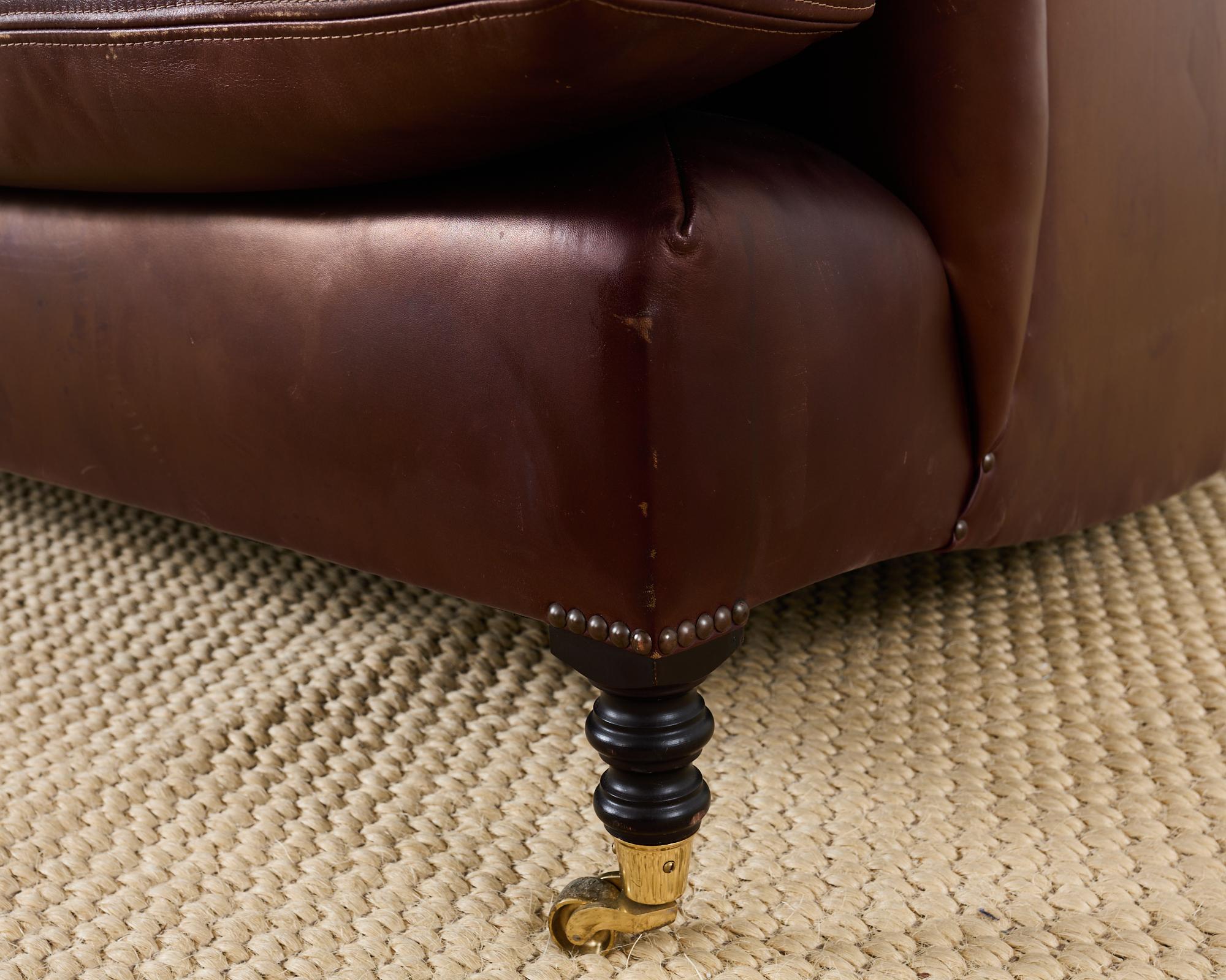Canapé en cuir Signature de George Smith Howard and Sons en vente 6