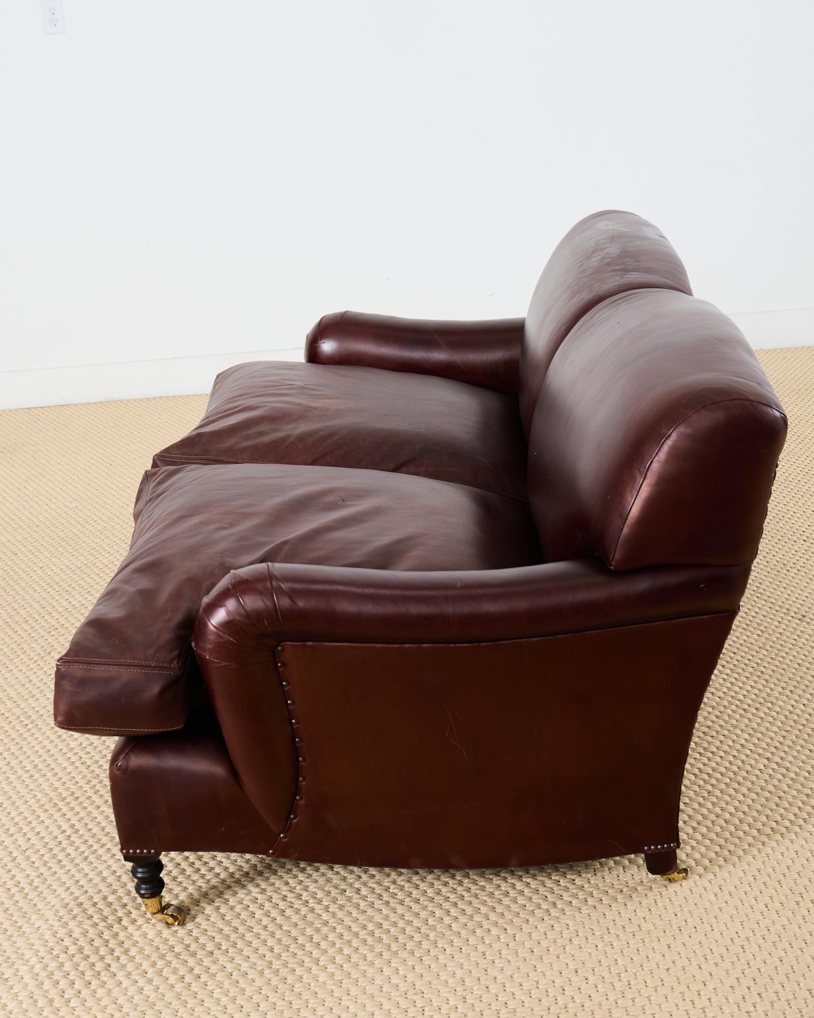 Canapé en cuir Signature de George Smith Howard and Sons en vente 7