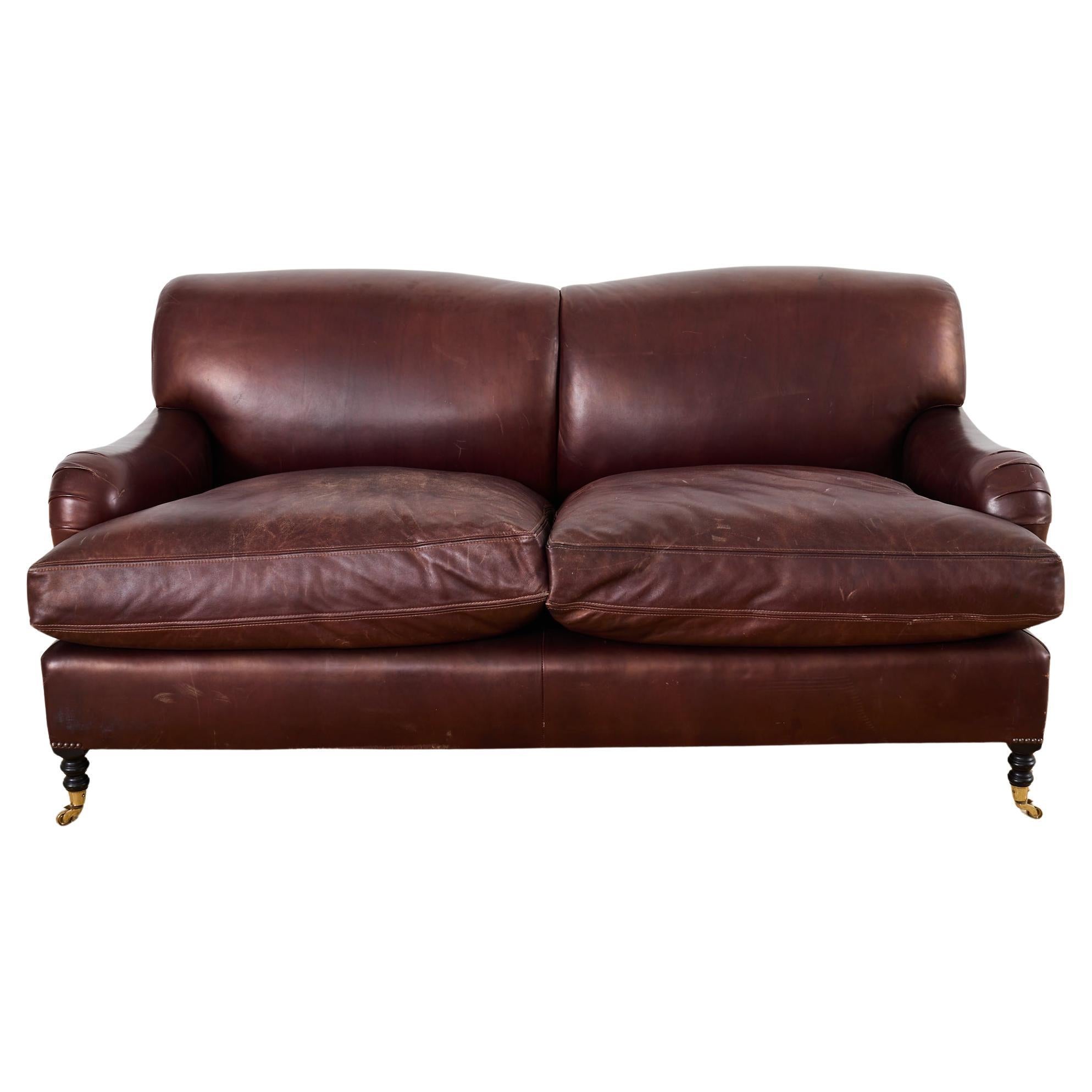 Canapé en cuir Signature de George Smith Howard and Sons