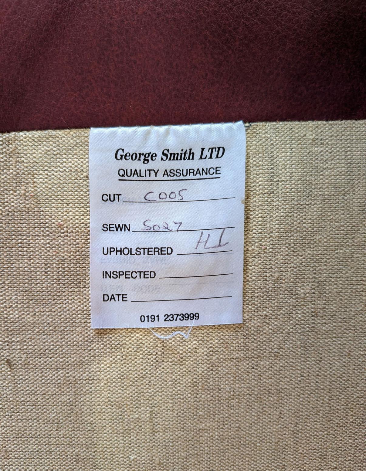 Canapé Signature en cuir Oxblood de George Smith, années 2000 en vente 7