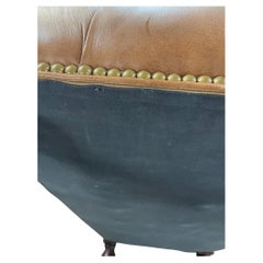 George Smith English Tufted Leather Bench