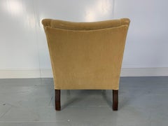 George Smith “Fairhill" Armchair in Olive Gold Mohair-Velvet