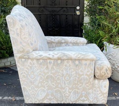 Gregorius Pineo Fully Upholstered Club Chair W Ikat Silk Velvet