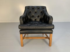 George Smith “Georgian” Armchair – in Antique Black Leather