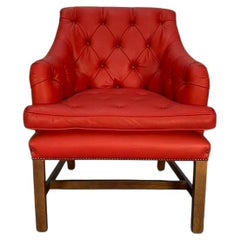 Fauteuil en cuir "George Smith" - En cuir rouge