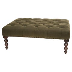 George Smith Handmade English Furniture 'Signature' Bench with Tufted Fabric