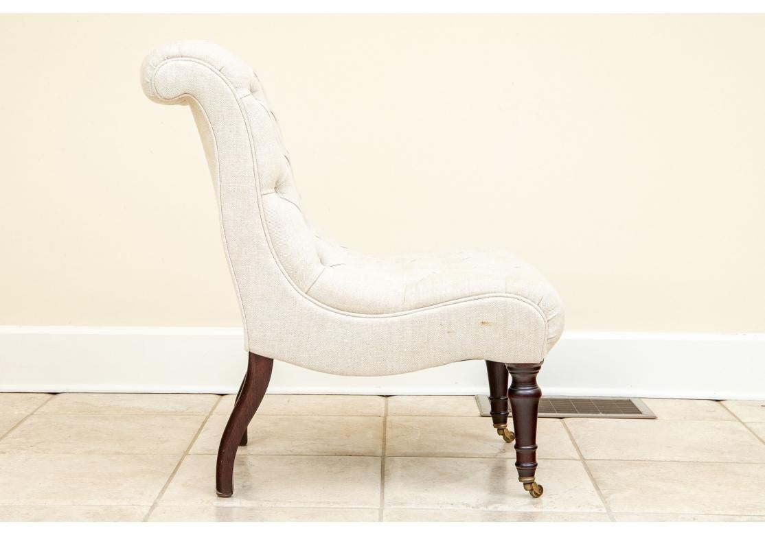 George Smith Handmade Tufted Slipper Chair For Sale 2