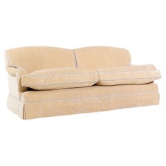 George Smith Howard & Son's Contemporary Velvet Signature Scroll Arm Sofa