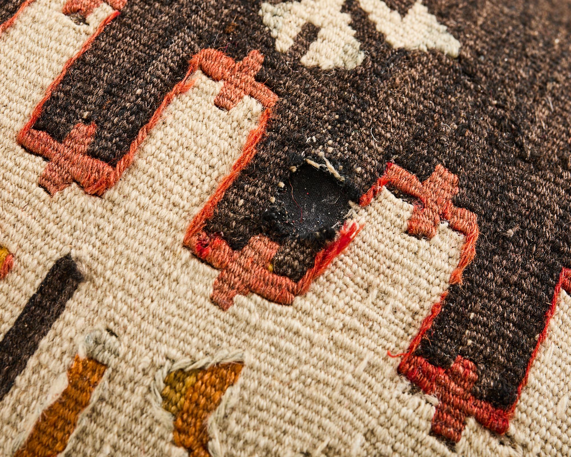 George Smith Howard & Sons Kilim Upholstered Scroll Arm Sofa 9