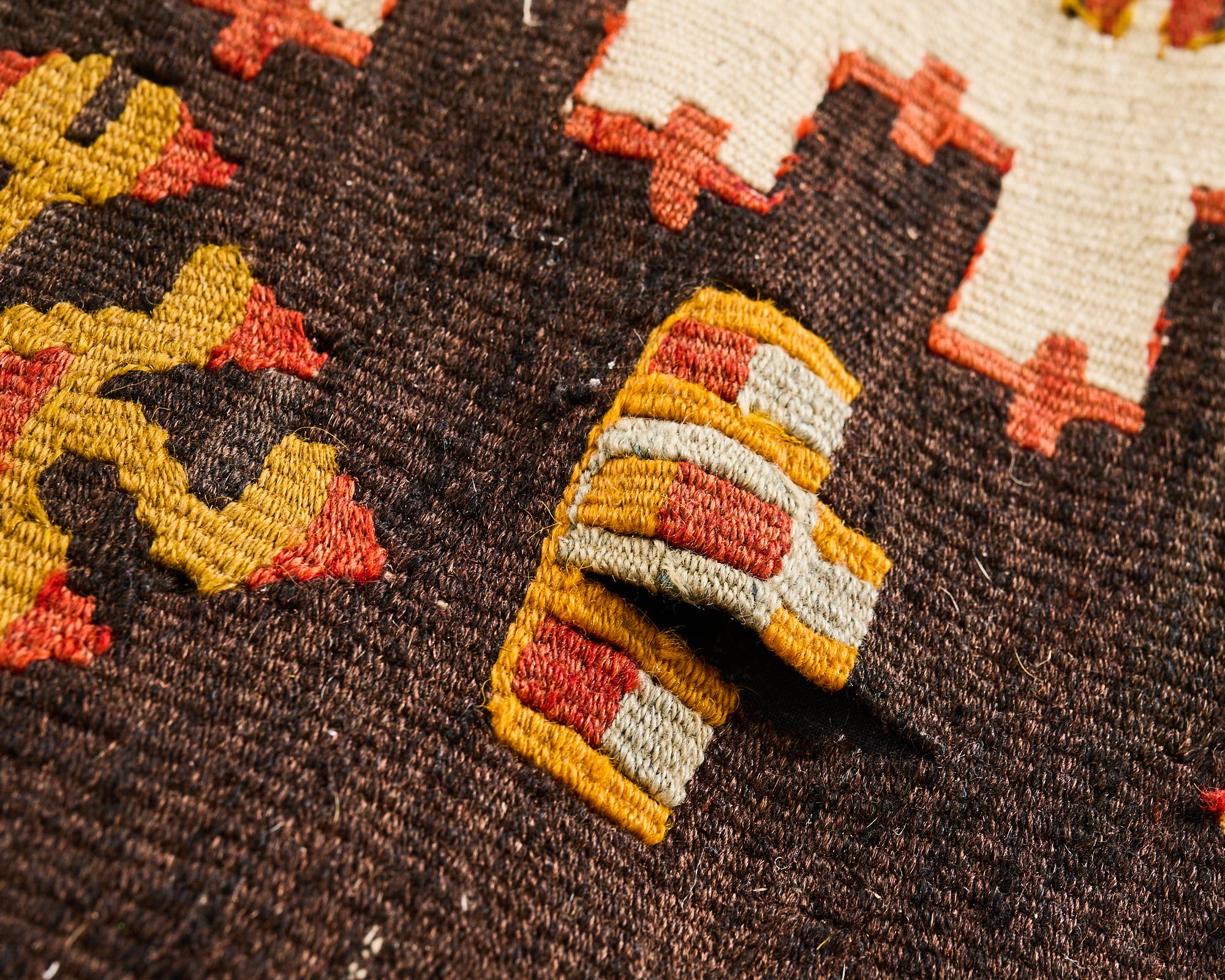 George Smith Howard & Sons Kilim Upholstered Scroll Arm Sofa 10