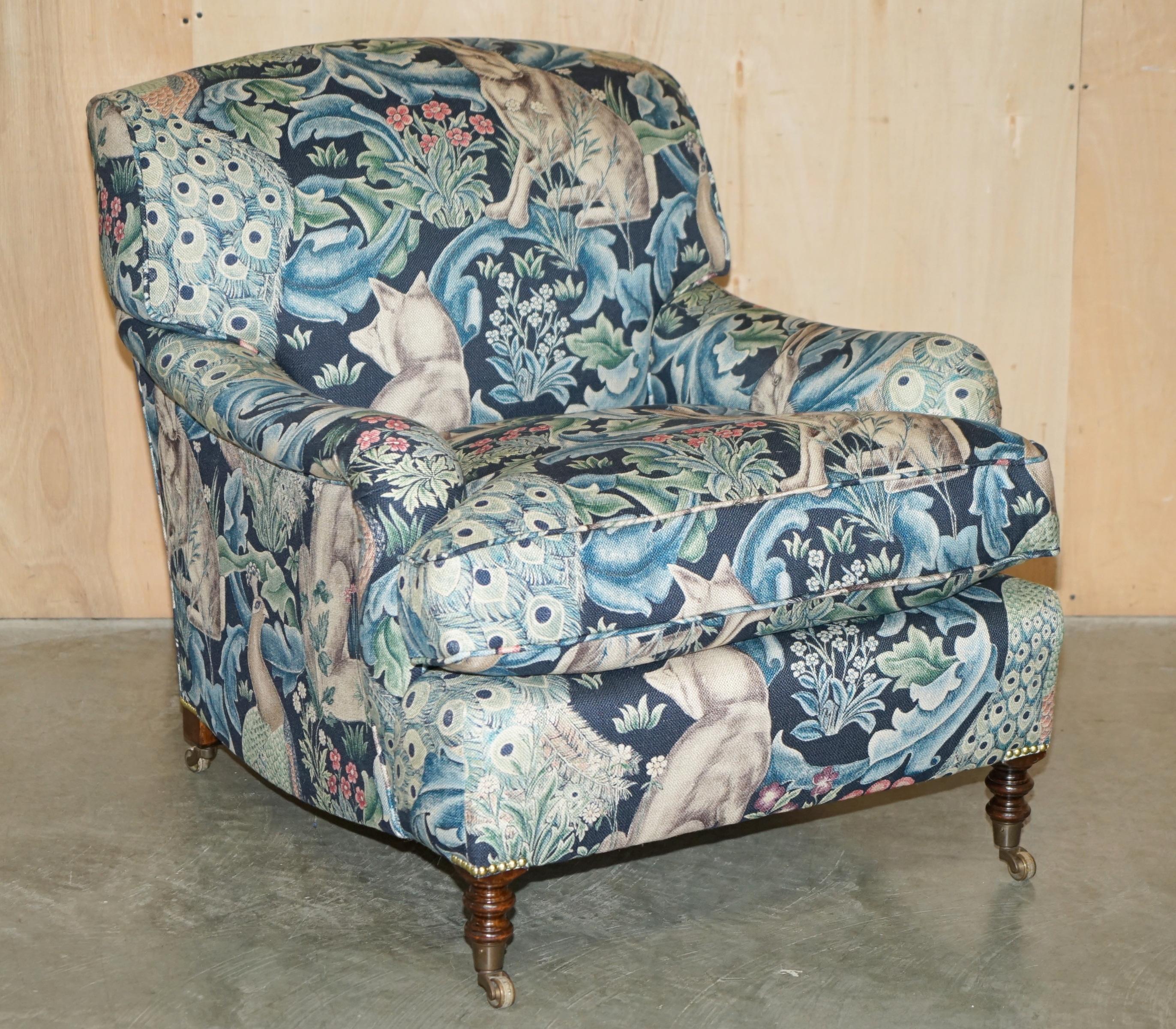  GEORGE SMiTH HOWARD & SON'S WILLIAM MORRIS SOFA ARMCHAIR SUITE For Sale 4