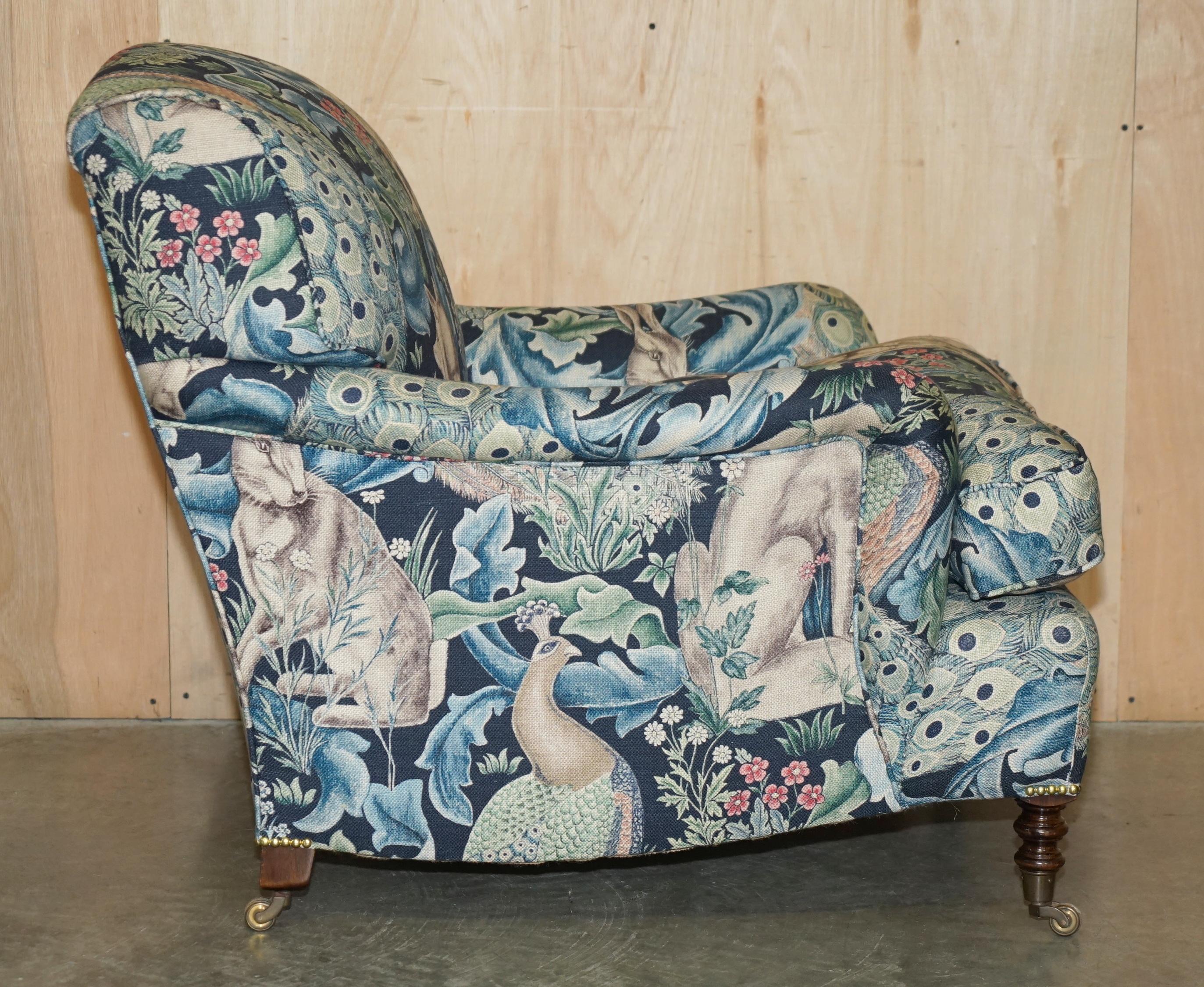  GEORGE SMiTH HOWARD & SON'S WILLIAM MORRIS SOFA ARMCHAIR SUITE For Sale 7
