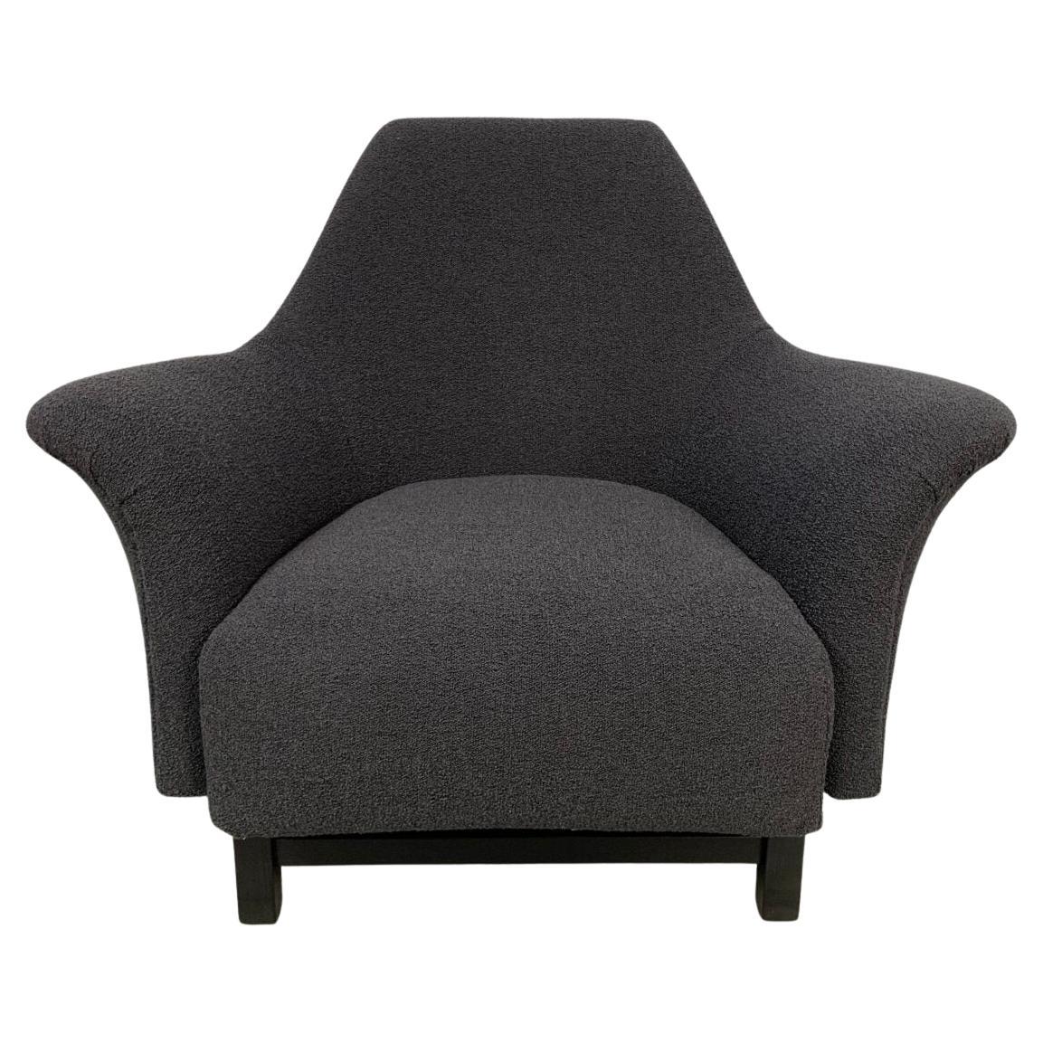Poltrona George Smith "Justice" di Tom Dixon - In lana boucle grigia