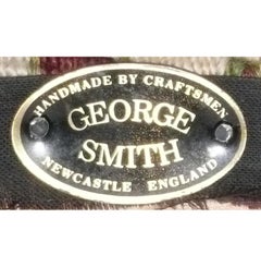 George Smith Kilim Upholstered Bench Boho Tribal Rug English Country Style 34"L