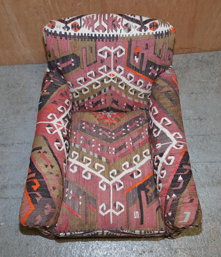 George Smith Kilim Upholstered English Country House Club Armchair at ...