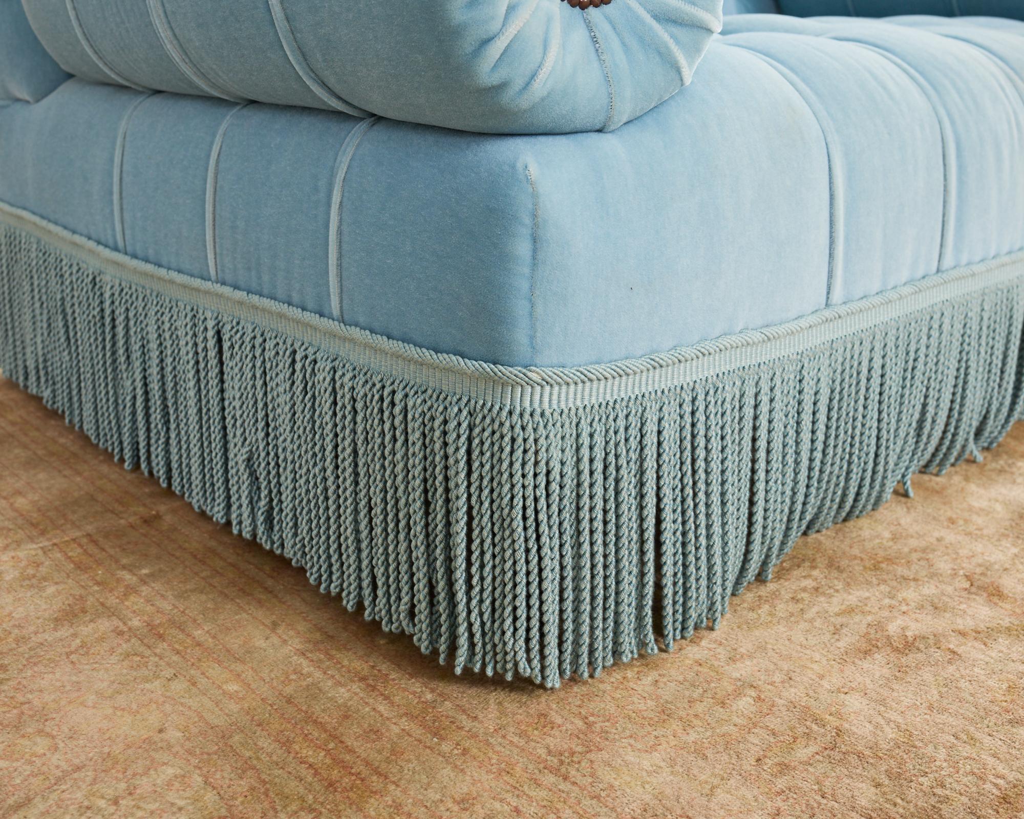 George Smith Mohair Samt Ottomane Sofa Banquette im Angebot 2