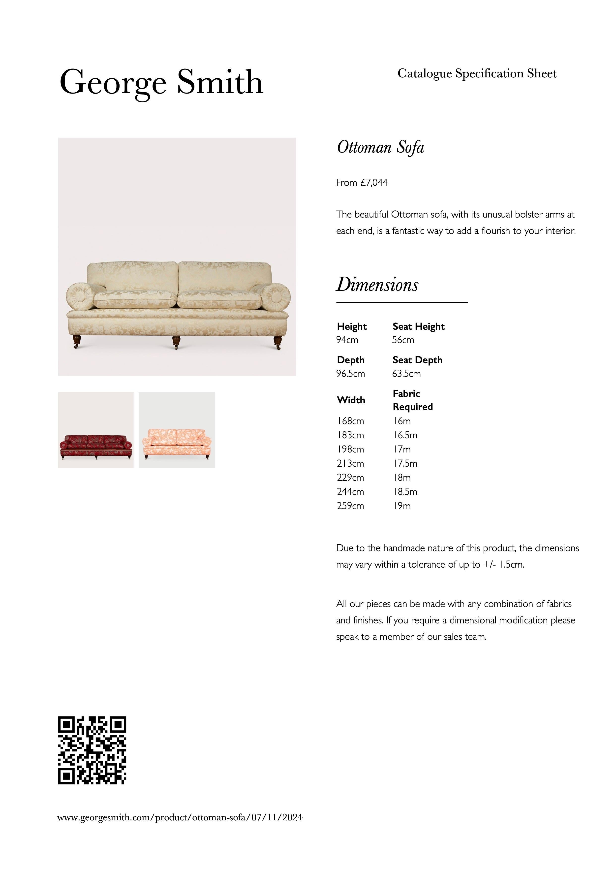 George Smith Mohair Samt Ottomane Sofa Banquette im Angebot 12