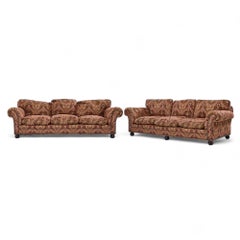 George Smith Roll Arm Sofa - Pair