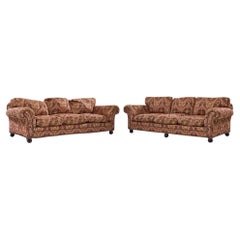 George Smith Roll Arm Sofa - Pair