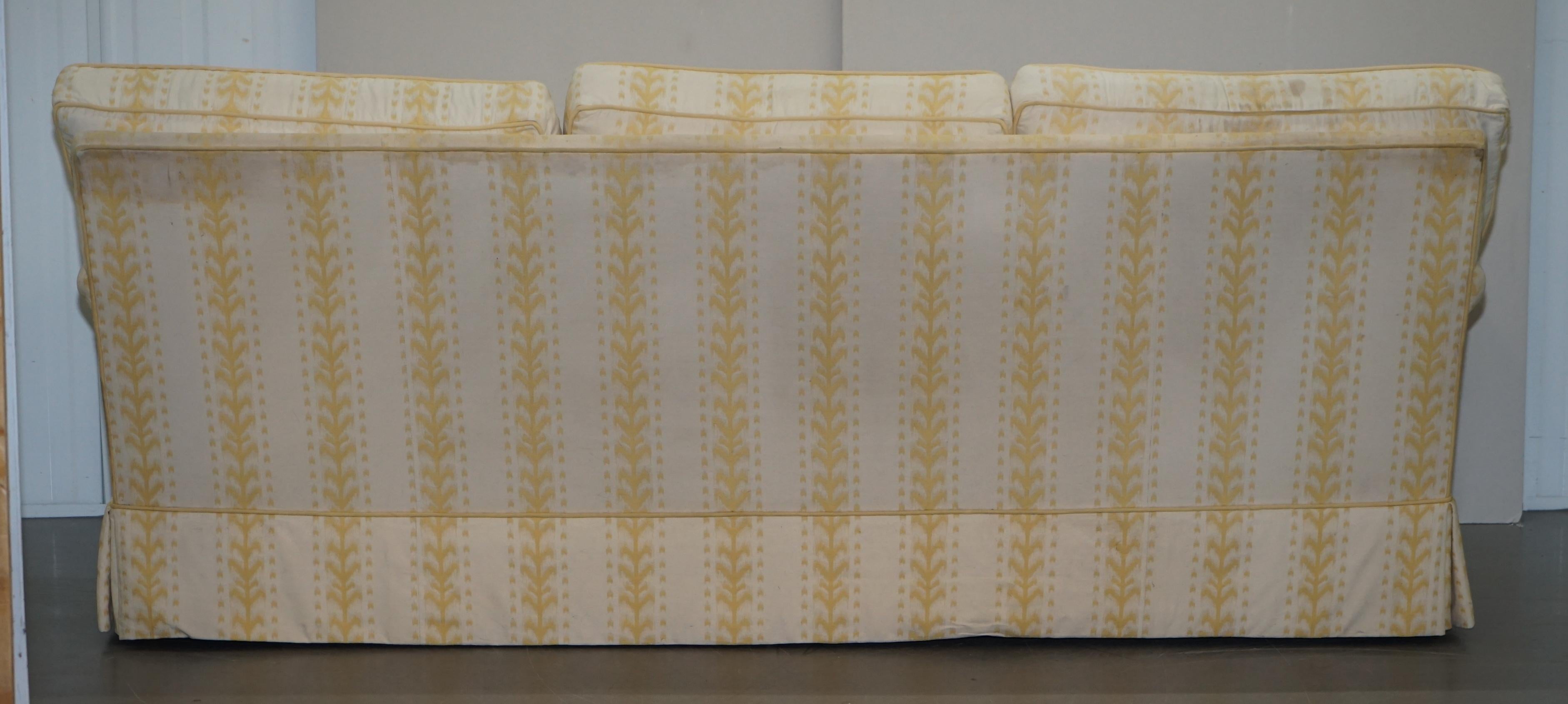 George Smith Scroll Arm Three-Seat Sofa Feather Filled Cushions 3