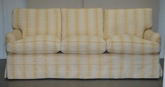 George Smith Scroll Arm Three-Seat Sofa Feather Filled Cushions