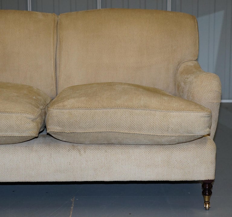 Smith Scroll Arm ThreeSeat Sofa Paisley Upholstery Fabric For Sale at 1stDibs