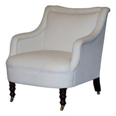 George Smith Shop Display Fairfield Armchair Calico Linen Upholstery