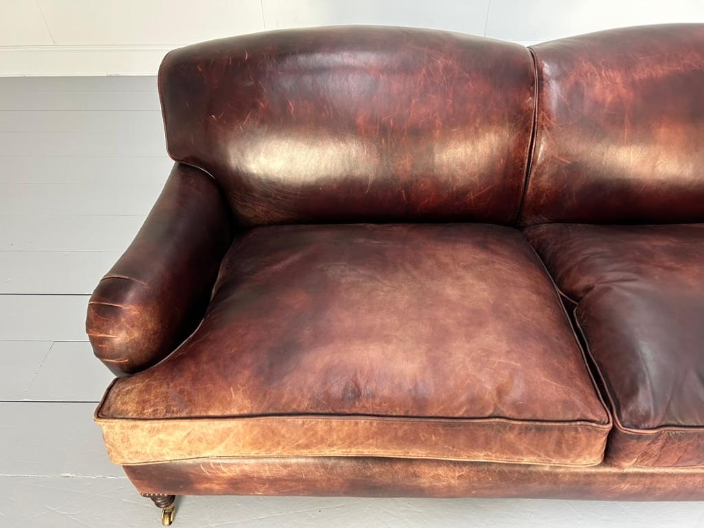 George Smith „Signature“ 2,5-Sitz-Sofa - In Ochsenblutleder im Angebot 5