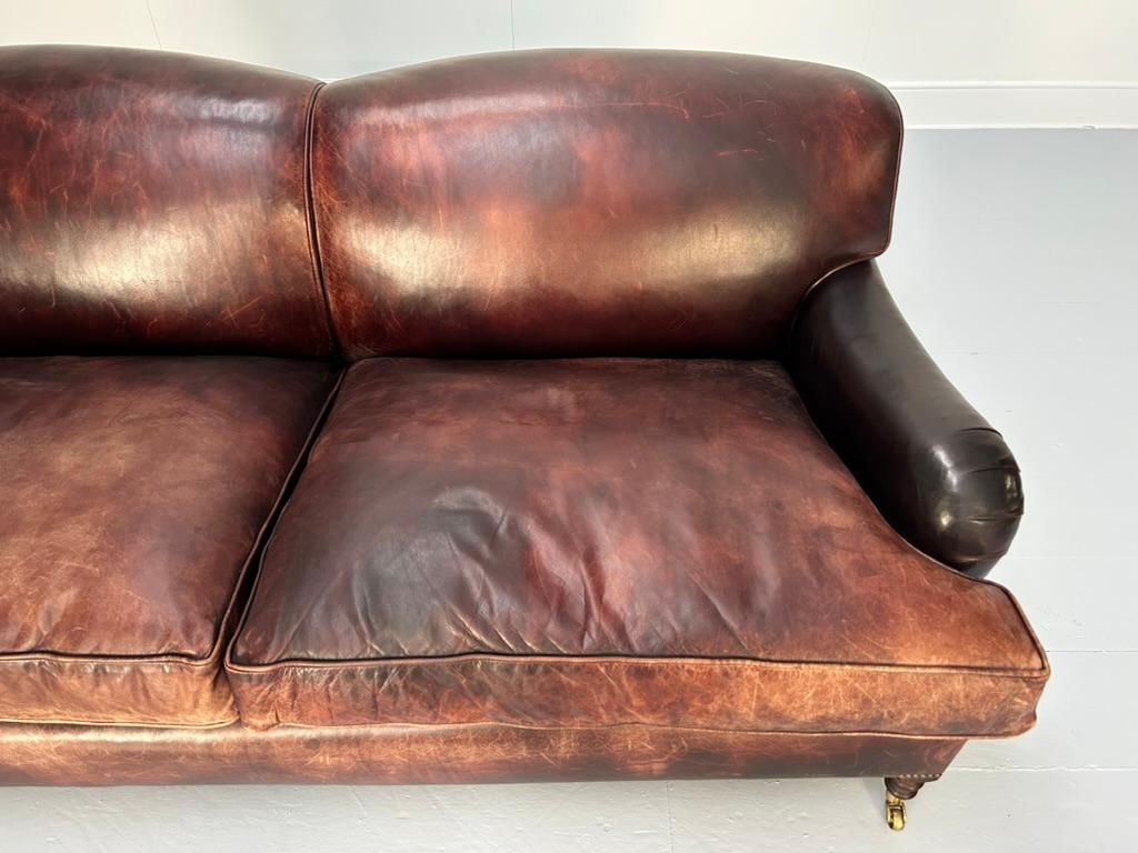 George Smith „Signature“ 2,5-Sitz-Sofa - In Ochsenblutleder im Angebot 7