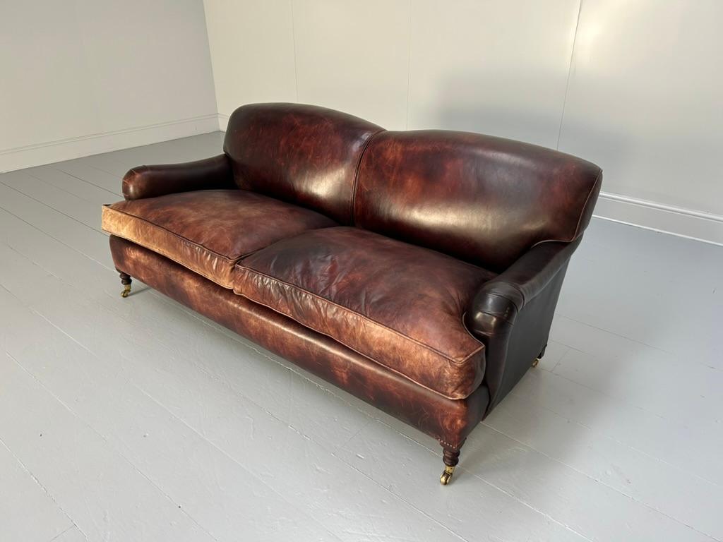 George Smith „Signature“ 2,5-Sitz-Sofa - In Ochsenblutleder (21. Jahrhundert und zeitgenössisch) im Angebot