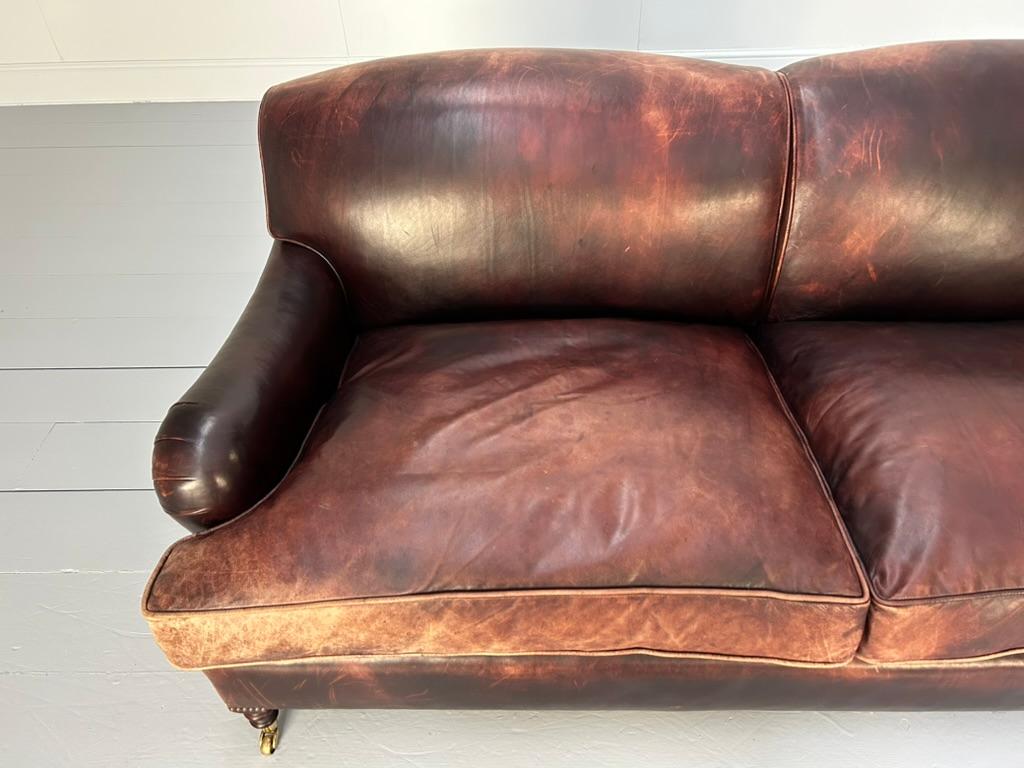 George Smith „Signature“ 2,5-Sitz-Sofa - In Ochsenblutleder im Angebot 1