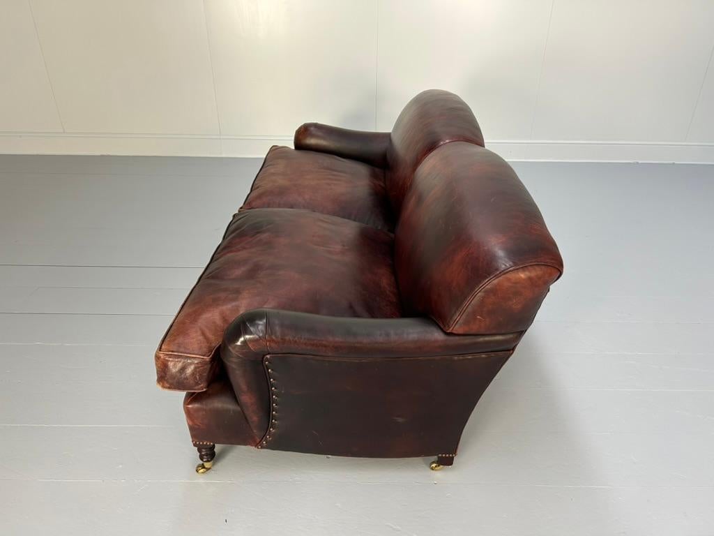George Smith „Signature“ 2,5-Sitz-Sofa - In Ochsenblutleder im Angebot 2