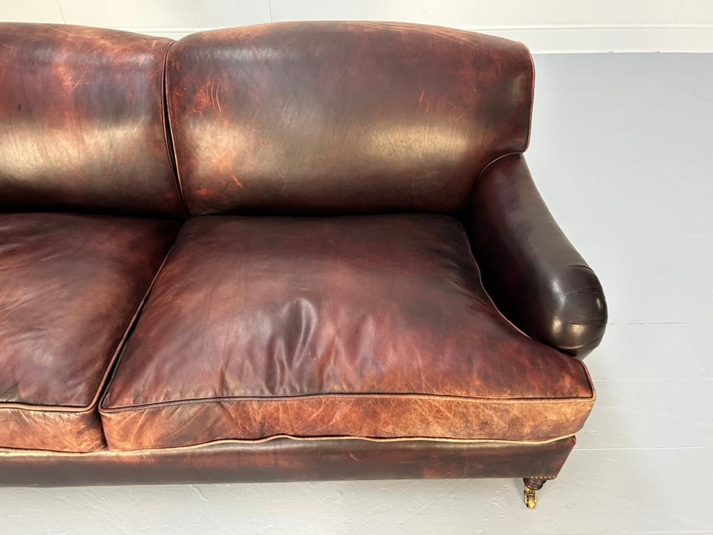 George Smith „Signature“ 2,5-Sitz-Sofa - In Ochsenblutleder im Angebot 3