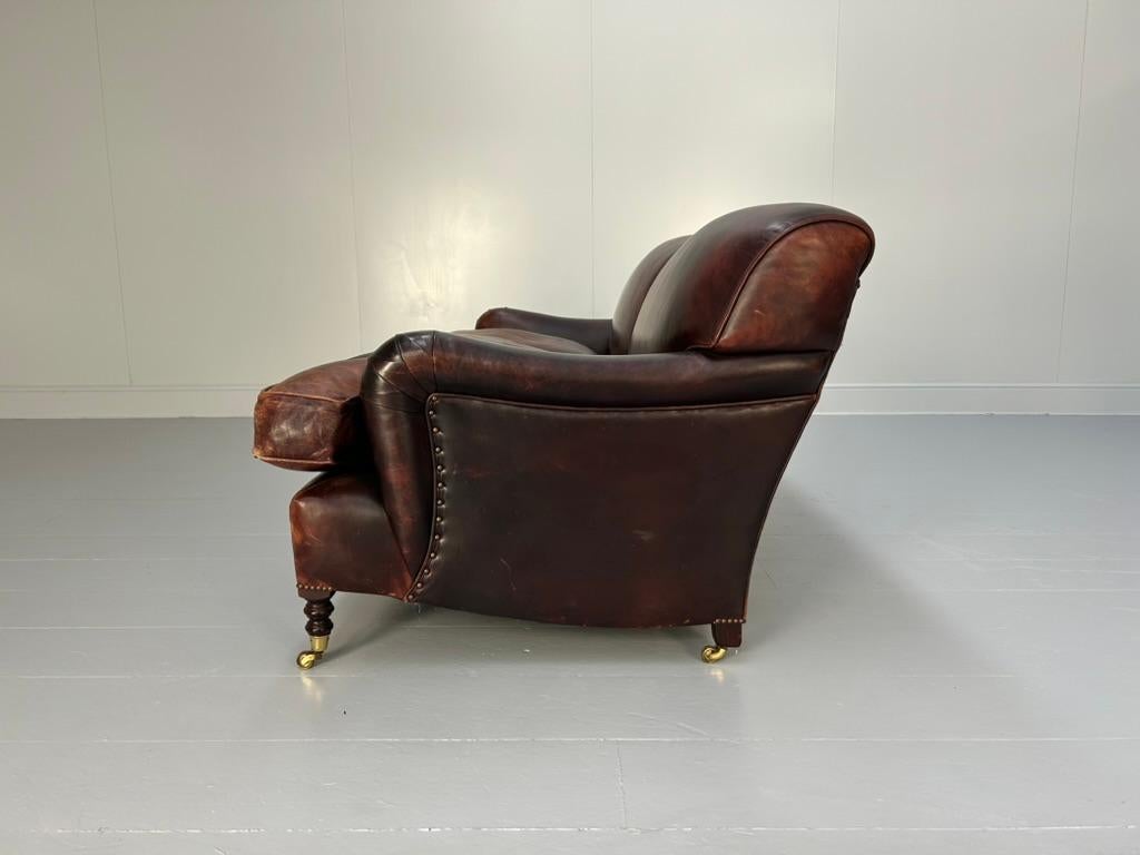 George Smith „Signature“ 2,5-Sitz-Sofa - In Ochsenblutleder im Angebot 3