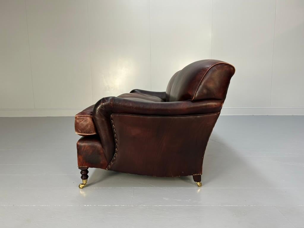 George Smith „Signature“ 2,5-Sitz-Sofa - In Ochsenblutleder im Angebot 4