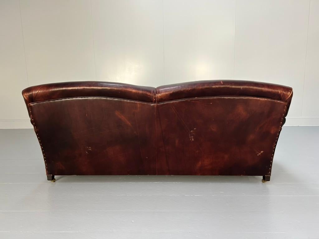 George Smith „Signature“ 2,5-Sitz-Sofa - In Ochsenblutleder im Angebot 4