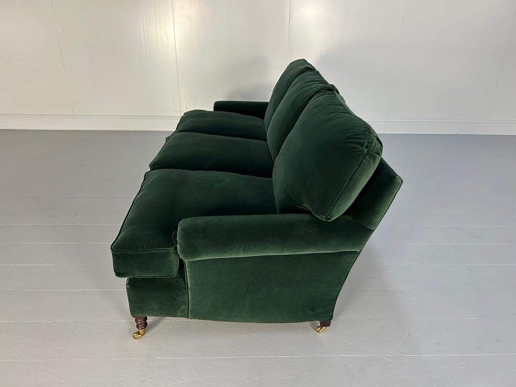 Canapé 3 places « Signature » de George Smith, en velours italien vert foncé en vente 5