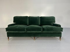 George Smith "Signature" 3-Seat Sofa - In Dark Green Italian Velvet