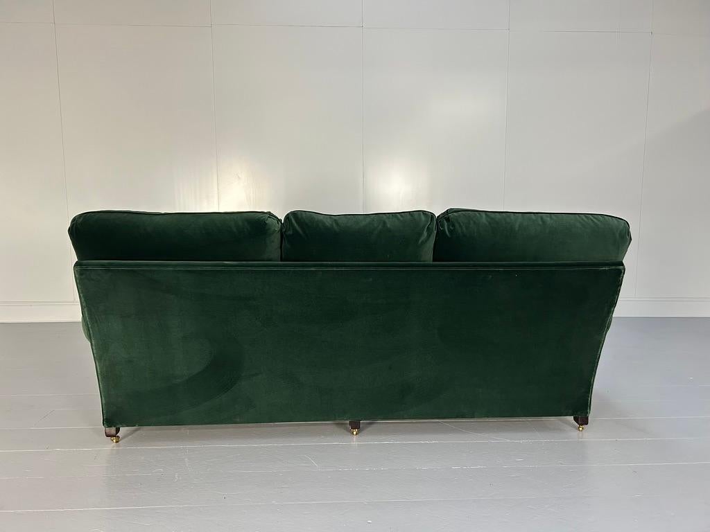 Canapé 3 places « Signature » de George Smith, en velours italien vert foncé en vente 2