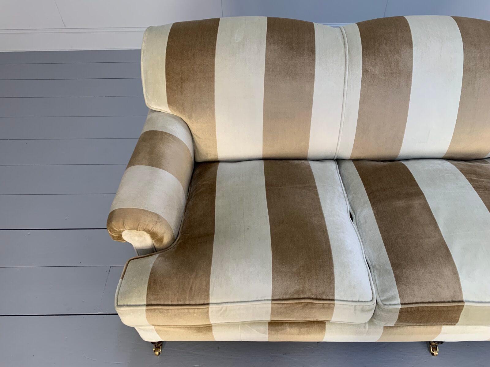 George Smith “Signature” 3-Seat Sofa – In Stripe Velvet 6