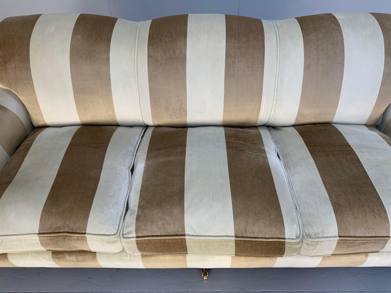 George Smith “Signature” 3-Seat Sofa – In Stripe Velvet 7