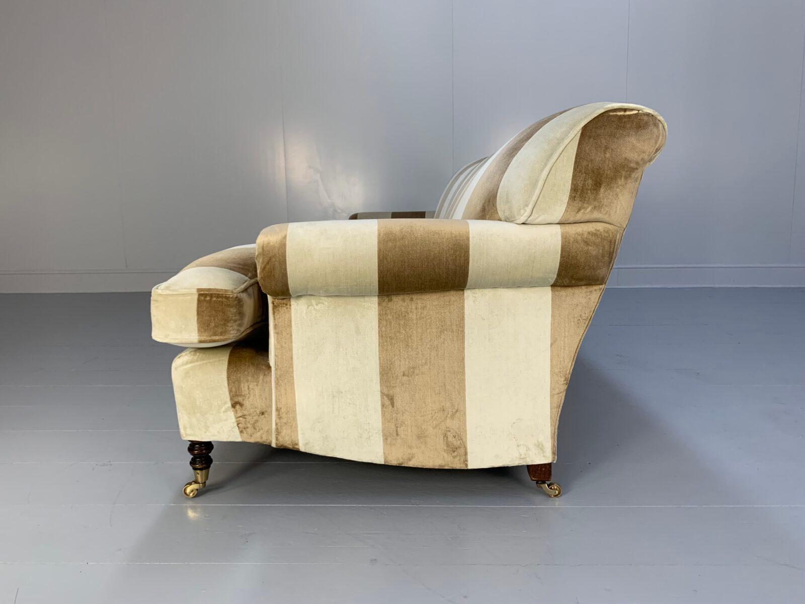 George Smith “Signature” 3-Seat Sofa – In Stripe Velvet 2