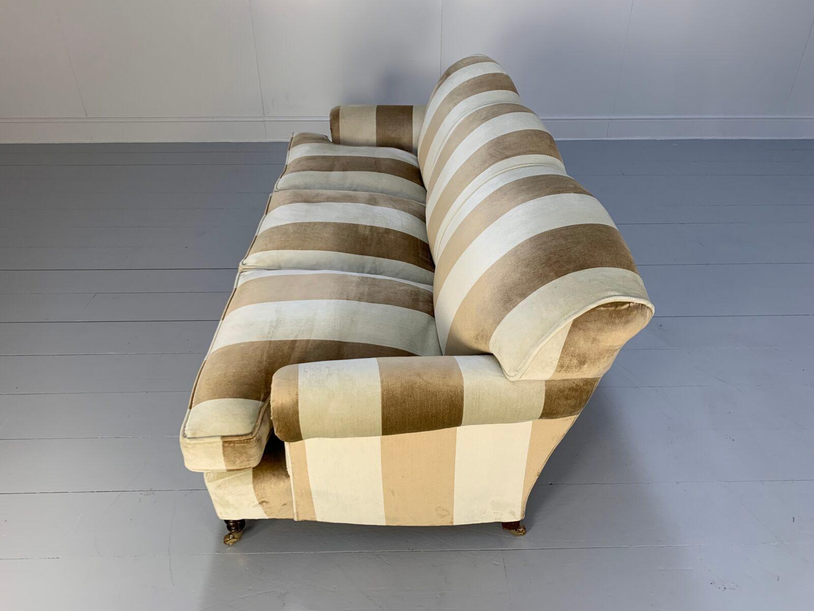 George Smith “Signature” 3-Seat Sofa – In Stripe Velvet 5